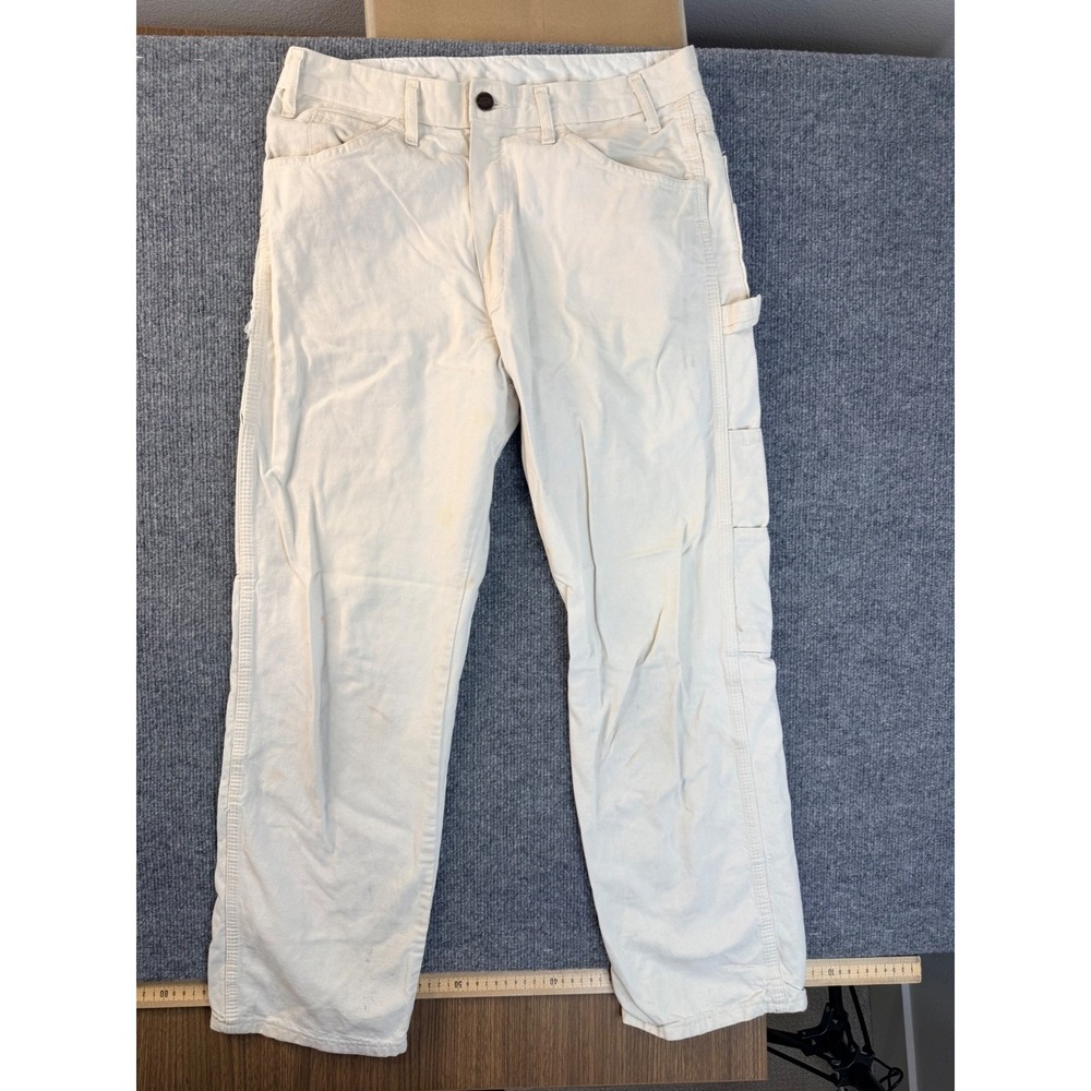Dickies Men's Cargo Pants in Off-White/Cream